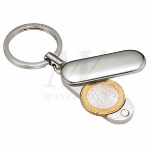 Κλειδοθήκη μέταλλο με αποθήκευση κερμάτων ευρώ (για $ 1 κέρμα ευρώ) _B62729